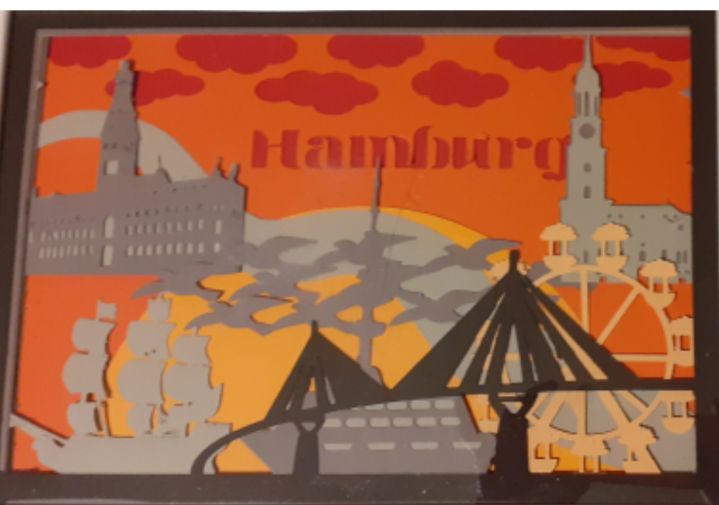 Bild Hamburg personalisiert - Wunschmotive - 3D Bilder beleuchtet - 3D Rahmen
