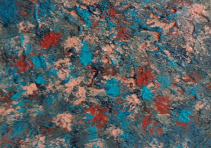 Gemalte Bilder kaufen Blau - orange - weinrot