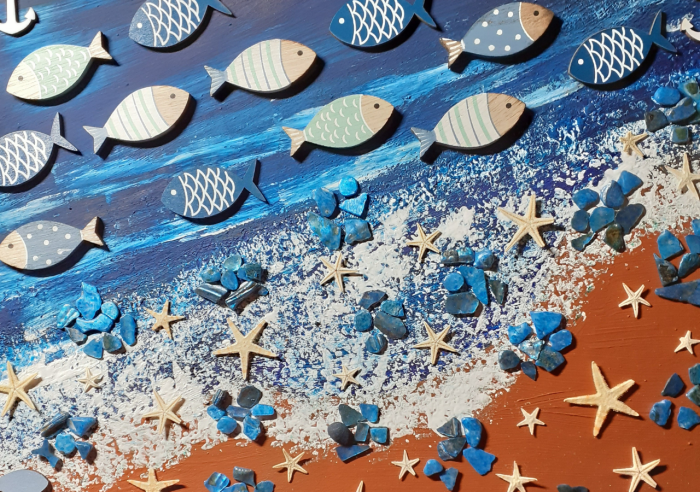 Maritime Geschenke handgemacht  - Bilder gemalt Seesterne
