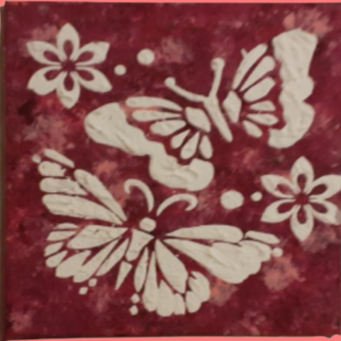 Bilder handgemalt mit Strukturpaste Schmetterling